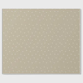 Classic Beige Polka Dot Cadeaupapier (Vlak)