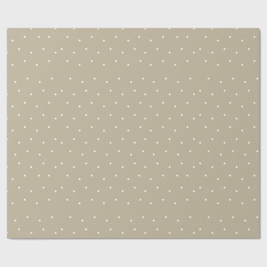 Classic Beige Polka Dot Cadeaupapier (Vlak)