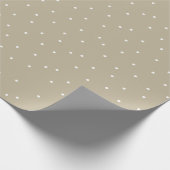 Classic Beige Polka Dot Cadeaupapier (Hoek)