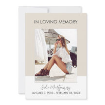 Classic beige & white begrafenis programma