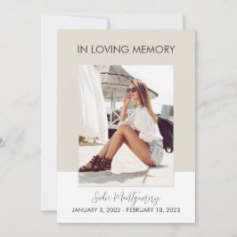 Classic beige & white begrafenis programma