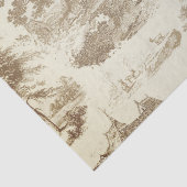Classic Beige Wit Frans Chateau Toile Tissuepapier (Detail)