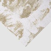 Classic Beige Wit  Frans Chateau Toile Tissuepapier (Detail)