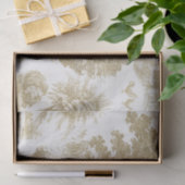 Classic Beige Wit  Frans Chateau Toile Tissuepapier (Geschenk)