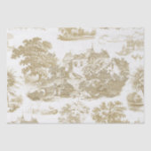 Classic Beige Wit  Frans Chateau Toile Tissuepapier (Voorkant)
