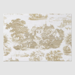 Classic Beige Wit  Frans Chateau Toile Tissuepapier