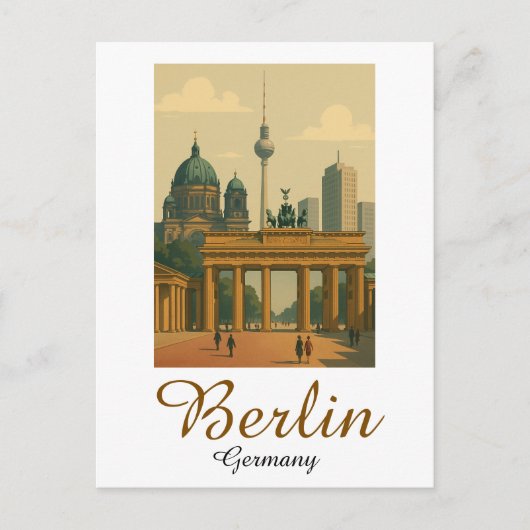 Classic  Berlijn Duitsland Landmark Briefkaart (Voorkant)