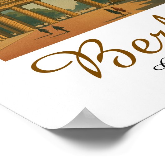 Classic Berlijn Duitsland Landmark Poster (Hoek)