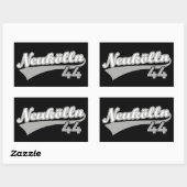 Classic Berlin Neukölln 44 Stadsnummer Rechthoekige Sticker (Vel)