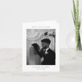 Classic Best Day Ever Wedding Photo Folded Bedankkaart (Voorkant)