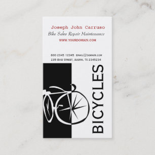 Classic Bike Modern Design Black White Artistic Visitekaartje