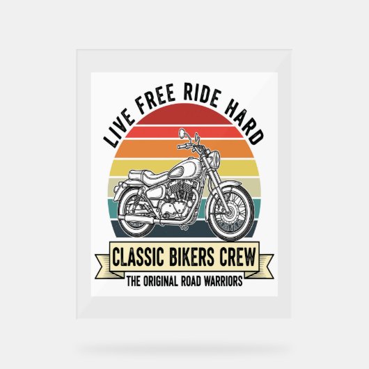 Classic Bikers Crew Motorcycle.jpg Acryl Bord