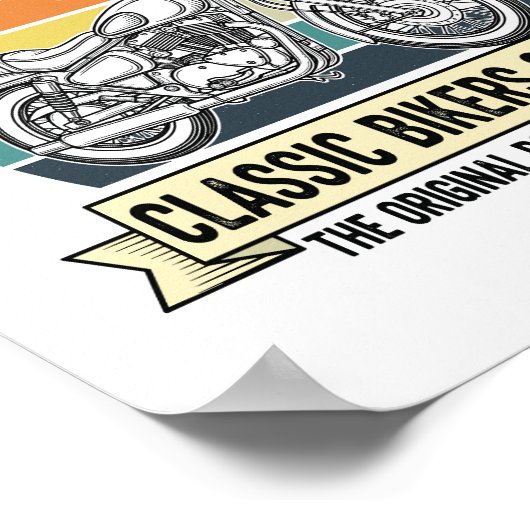 Classic Bikers Crew Motorcycle.jpg Poster (Hoek)