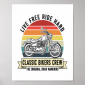Classic Bikers Crew Motorcycle.jpg Poster (Voorkant)