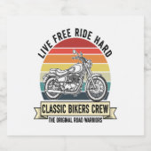 Classic Bikers Crew Motorcycle.jpg Sparkling Wijnetiket (Enkel label)