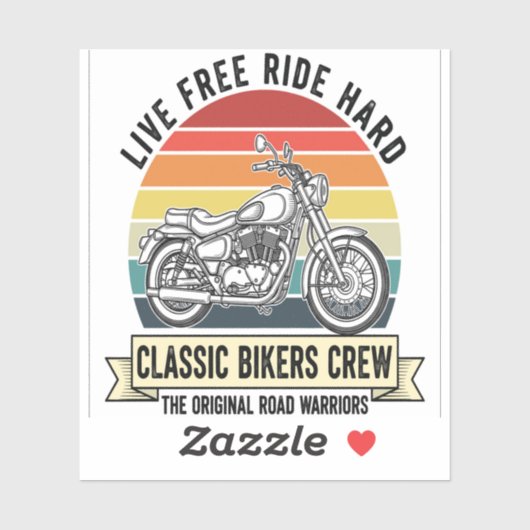 Classic Bikers Crew Motorcycle.jpg Sticker (Vel)