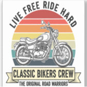 Classic Bikers Crew Motorcycle.jpg Sticker (Voorkant)