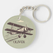 Classic  Biplane Sleutelhanger (Achterkant)