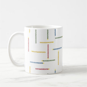 Classic Birthday Candles - Witte koffie Mok