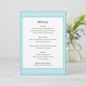 Classic Birthday Party Blauw Diner Platte Menu (Staand voorkant)
