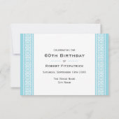 Classic Birthday Party Blue RSVP Response Kaart (Achterkant)