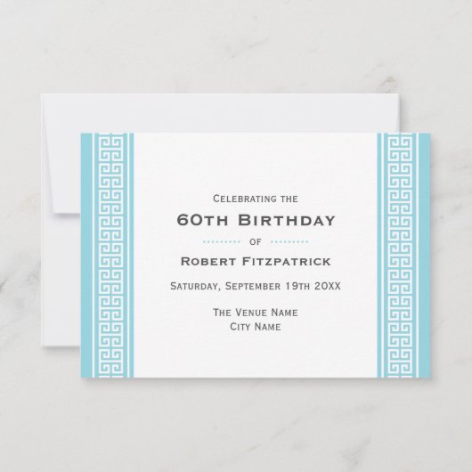 Classic Birthday Party Blue RSVP Response Kaart (Achterkant)