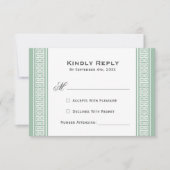 Classic Birthday Party Green RSVP Response Kaart (Voorkant)