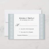 Classic Birthday Party Grijs RSVP Response Kaart (Voorkant)