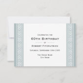 Classic Birthday Party Grijs RSVP Response Kaart (Achterkant)