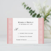 Classic Birthday Party Roze RSVP Response Kaart (Staand voorkant)