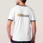 Classic Bitcoin logo dubbelzijdig ontwerp T-shirt (Achterkant volledig)