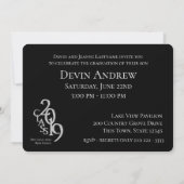 Classic Black 2019 foto Afstuderen Uitnodiging (Achterkant)