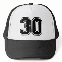 Classic Black 30th Birthday Party Trucker Hat