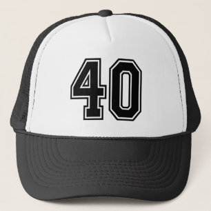 Classic Black 40th Birthday Party Trucker Hat Pet