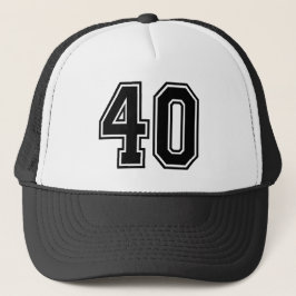 Classic Black 40th Birthday Party Trucker Hat Trucker Pet