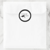 Classic Black, Afstuderen Dank u Ronde Sticker (Tas)