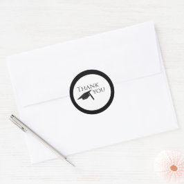 Classic Black, Afstuderen Dank u Ronde Sticker