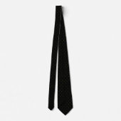 Classic Black and Bright Yellow Dot Tie for Him Stropdas (Achterkant)