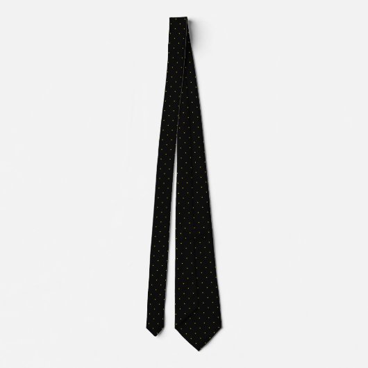 Classic Black and Bright Yellow Dot Tie for Him Stropdas (Achterkant)