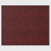 Classic Black and Glitter Red Houndstooth Pattern Cadeaupapier (Vlak)