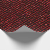 Classic Black and Glitter Red Houndstooth Pattern Cadeaupapier (Hoek)