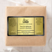 Classic Black and Gold Effect Oil Serum Label (Insitu)