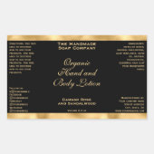 Classic Black and Gold Foil Cosmetics Bottle Label (Voorkant)
