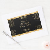 Classic Black and Gold Foil Cosmetics Bottle Label (Envelop)
