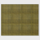 Classic Black and Gold Houndstooth Pattern  Cadeaupapier (Vlak)