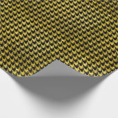 Classic Black and Gold Houndstooth Pattern  Cadeaupapier (Hoek)