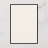 Classic Black and Ivory Wedding Details Informatiekaartje (Achterkant)