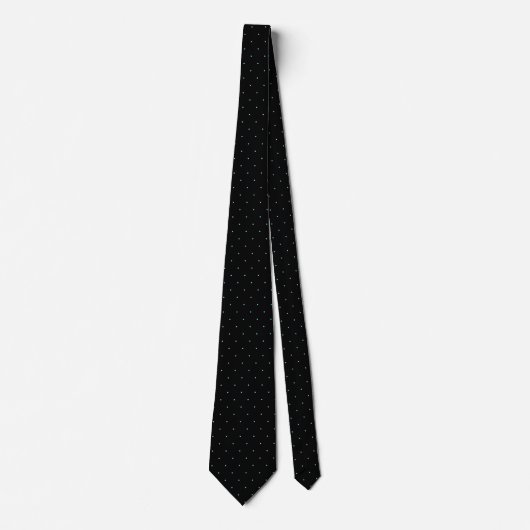 Classic Black and Light Blue Dot Tie for Him Stropdas (Voorkant)