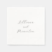 Classic Black and White Elegant Wedding Servet (Voorkant)