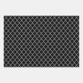 Classic Black and White Evergreen Holiday Pattern  Inpakpapier Vel (Voorkant 3)